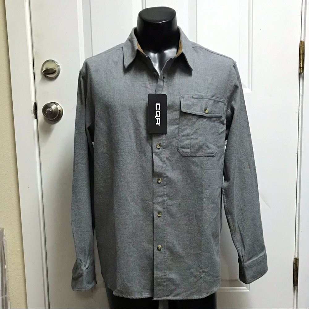 CQR Tactical series LS button down shirt Grey
